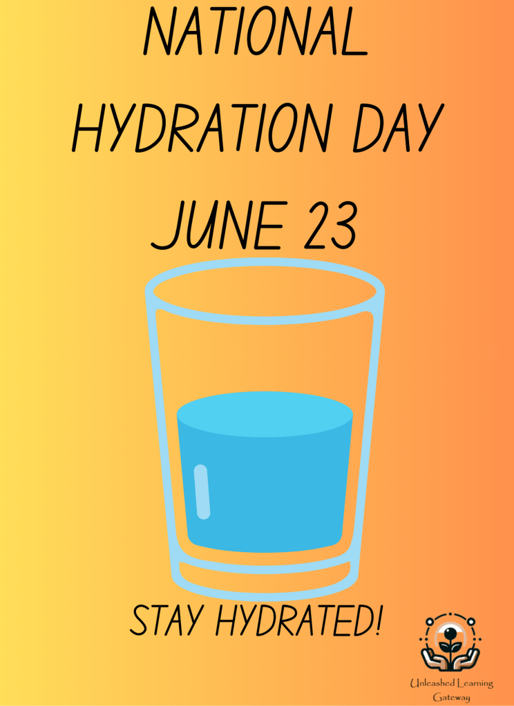 Free Education! Let's celebration National Hydration Day. Learn about your body and why it needs water. Critical thinking multiple choice questions and daily water tracker included!