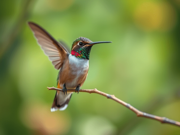 hummingbird in natural habitat